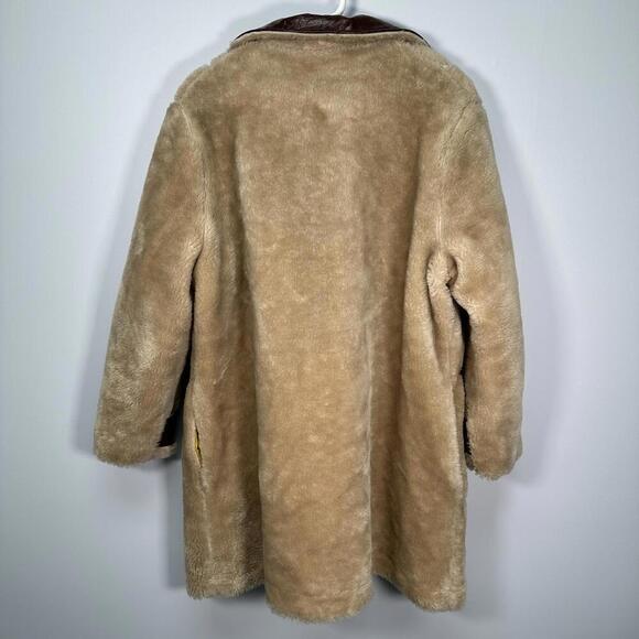 Vintage Canada Faux Fur Midi Jacket Large - Picture 4 of 4